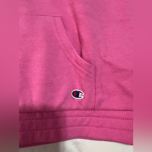 Champion Girls French Terry Cropped Logo Hoodie NWT - Picture 3 of 7